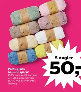 Kvickly Portugisisk bomuldsgarn tilbud