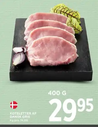 MENY KOTELETTER AF DANSK GRIS tilbud