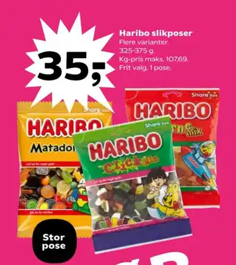 SuperBrugsen Haribo slikposer tilbud