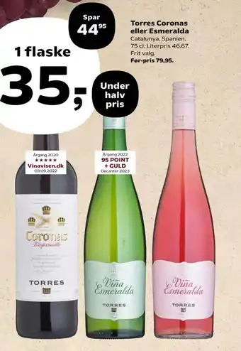 SuperBrugsen Torres Coronas eller Esmeralda tilbud