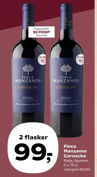 SuperBrugsen Finca Manzanos Garnacha tilbud