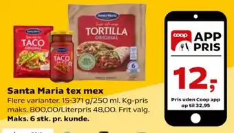 SuperBrugsen Santa Maria tex mex tilbud