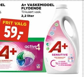 jem & fix A+ vaskemiddel flydende tilbud