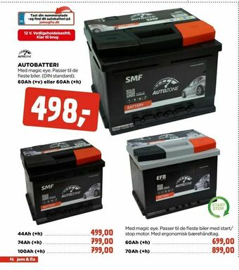jem & fix Autobatteri tilbud