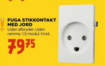 jem & fix Fuga stikkontakt med jord tilbud