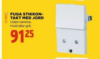 jem & fix Fuga stikkon­takt med jord tilbud