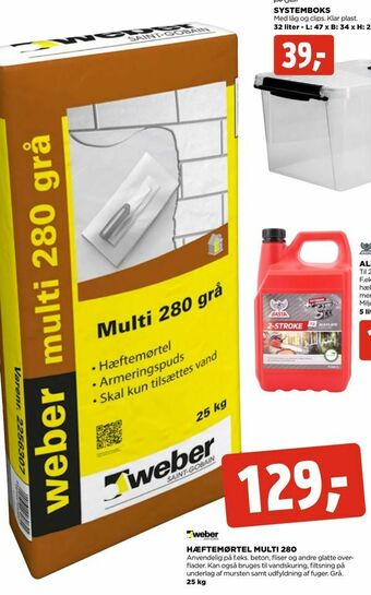 jem & fix Hæftemørtel multi 280 tilbud