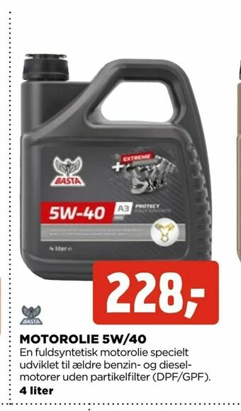 jem & fix Motorolie 5w/40 tilbud