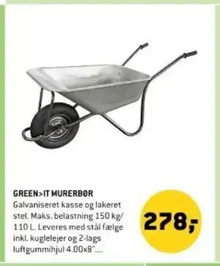 XL-BYG GREEN IT MURERBOR tilbud