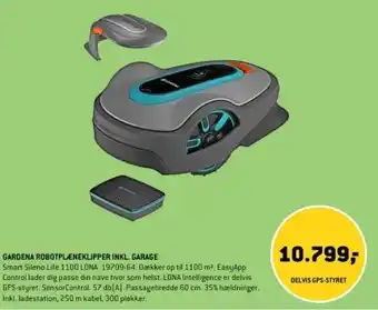 XL-BYG GARDENA ROBOTPLÆNEKLIPPER INKL. GARAGE tilbud