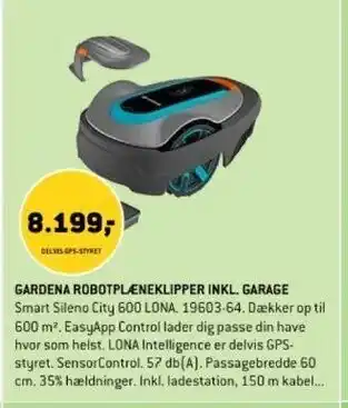 XL-BYG GARDENA ROBOTPLÆNEKLIPPER INKL. GARAGE tilbud