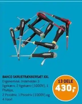 XL-BYG BAHCO SKRUETRÆKKERSÆT XXL tilbud