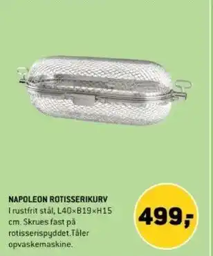 XL-BYG NAPOLEON ROTISSERIKURV tilbud