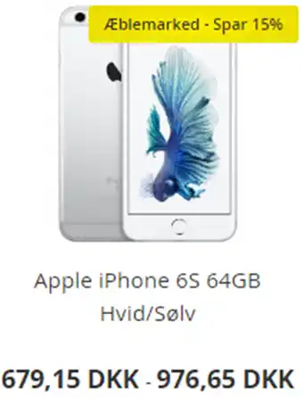 Blue City Apple iPhone 6S 64Gb Hvid/Sølv tilbud