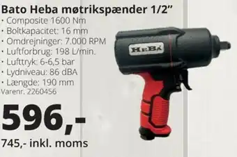 10-4 Byggecenter Bato Heba Møtrikspænder 1/2" tilbud
