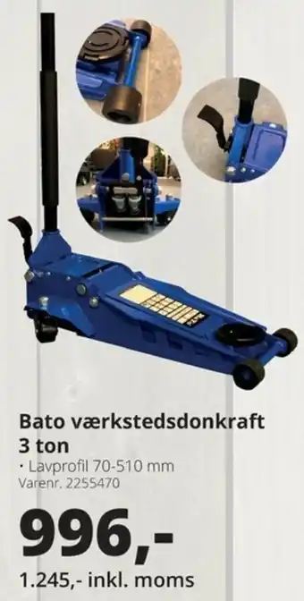 10-4 Byggecenter Bato Værkstedsdonkraft 3 Ton tilbud