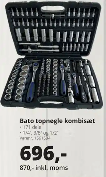 10-4 Byggecenter Bato Topnøgle Kombisæt tilbud