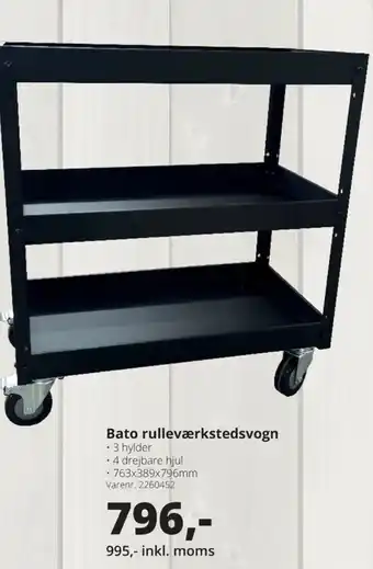 10-4 Byggecenter Bato Rulleværkstedsvogn tilbud
