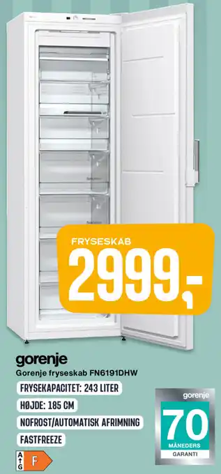 Skousen Gorenje Fryseskab FN6191DHW tilbud
