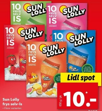 Lidl Sun Lolly Frys Selv-Is tilbud