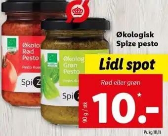 Lidl Økologisk Spize Pesto 90 g tilbud