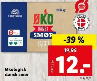 Lidl Økologisk Dansk Smør 200 g tilbud