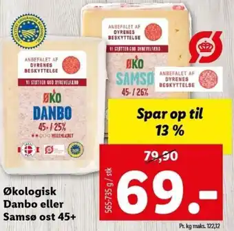 Lidl Økologisk Danbo Eller Samsø Ost tilbud