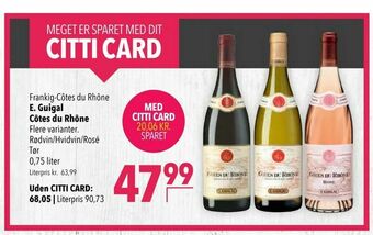 Citti E. Guigal Côtes du Rhône tilbud