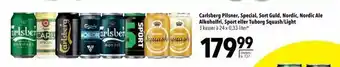 Citti Carlsberg Pilsner, Special, Sort Guld, Nordic, Nordic Ale Alkoholfri, Sport eller Tuborg Squash/Light tilbud