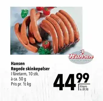 Hansen Røgede skinkepølser