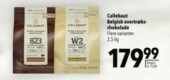 Citti Callebaut Belgisk overtræks- chokolade tilbud