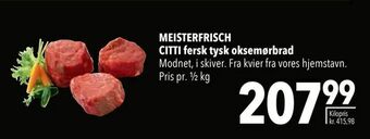 Citti MEISTERFRISCH CITTI fersk tysk oksemørbrad tilbud