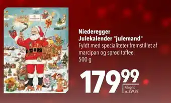 Citti Niederegger Julekalender "julemand" tilbud