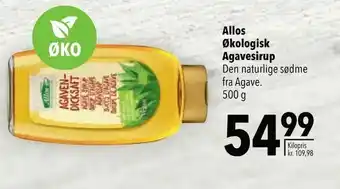 Citti Allos Økologisk Agavesirup tilbud