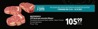 Citti MEISTERFRISCH CITTI fersk tysk entrecôte (Ribeye) tilbud