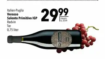 Citti Verosso Salento Primitivo IGP tilbud