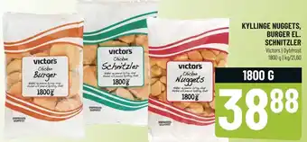 Løvbjerg Kyllinge Nuggets Burger El. Schnitzler 1800 g tilbud