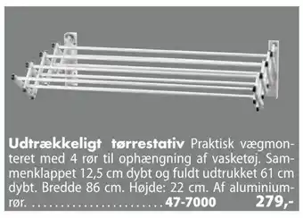 Biltema Udtrækkeligt tørrestativ tilbud