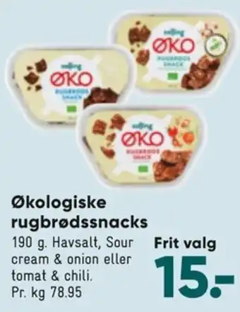 Økologiske Rugbrødssnacks 190 g