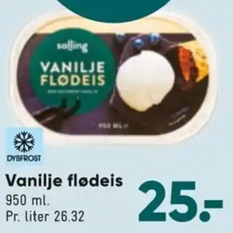 Bilka Vanilje Flødeis 950 ml tilbud