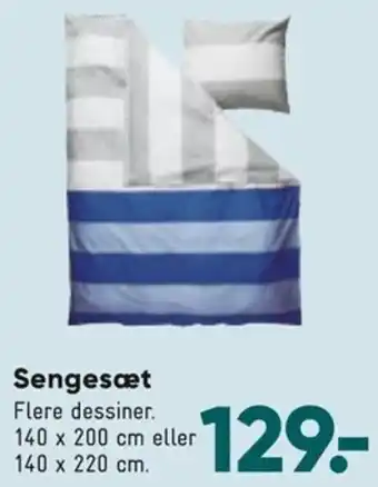 Bilka Sengesæt 140x220 cm tilbud