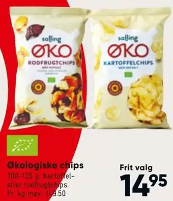 Bilka Økologiske Chips 100-125 g tilbud
