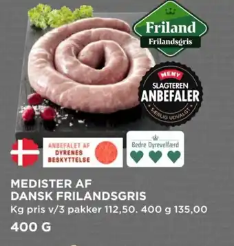MENY MEDISTER AF DANSK FRILANDSGRIS tilbud