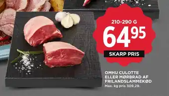 MENY OMHU CULOTTE ELLER MØRBRAD AF FRILANDSLAMMEKØD tilbud
