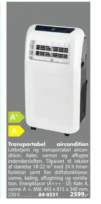 Biltema Transportabel aircondition tilbud