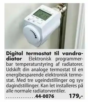 Digital termostat til vandradiator
