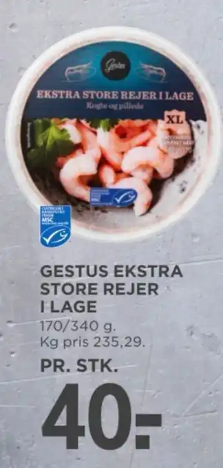 MENY GESTUS EKSTRA STORE REJER I LAGE tilbud