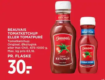 MENY BEAUVAIS TOMATKETCHUP ELLER TOMATPURÉ tilbud