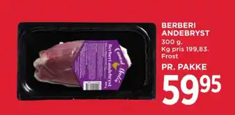 MENY BERBERI ANDEBRYST tilbud