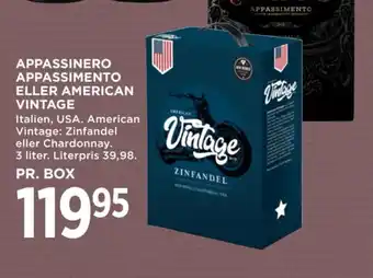 MENY APPASSINERO APPASSIMENTO ELLER AMERICAN VINTAGE tilbud